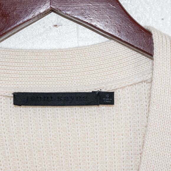 Jenni Kayne $495 Cashmere Cocoon Cardigan Sweater ribbed knit Small - Picture 4 of 9